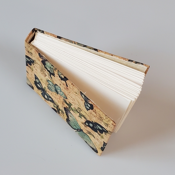 Handmade Artisan Butterfly 🦋 Cork-Cover Sketchbook Journal - Picture 2 of 7
